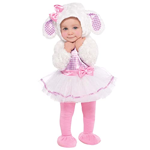amscan 997540 Kinder-Kostüm „Kleines Lamm“ für Mädchen, Größe 6–12 Monate von amscan