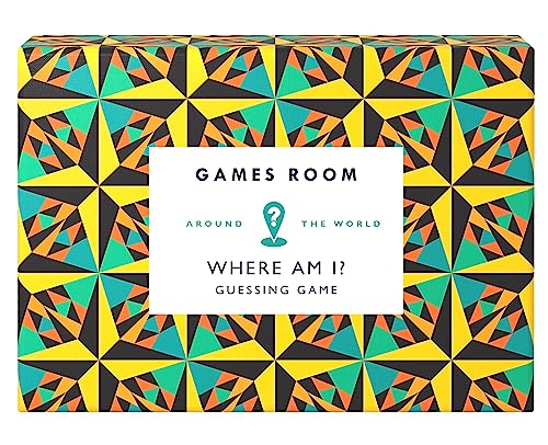 GAMES ROOM Where Am I?: Guessing Game - Brettspiel für 4+ Spieler ab 4 Jahren - Karton, Kunststoff - 140 Karten in Portable Box - Geographie, Reisen, Trivia von Chronicle Books Llc