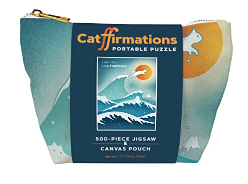 Catffirmations Portable Puzzle: 500-Piece Jigsaw & Canvas Pouch von Chronicle Books