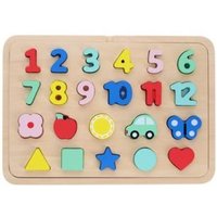Numbers, Shapes, and Colors Wooden Tray Puzzle Numbers, Shapes, and Colors Wooden Tray Puzzle von Chronicle Books