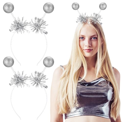 Chuangdi 2 Stück Karneval Haarreifen Kopfschmuck Niedliche Stirnbänder Haarschmuck für Erwachsene Weihnachten Party Kostüm Accessoires(Silber,Ausländer) Chuangdi 2 Stück Karneval Haarreifen Kopfschmuck Niedliche Stirnbänder Haarschmuck für Erwachsene Weihnachten Party Kostüm Accessoires(Silber,Ausländer) von Chuangdi