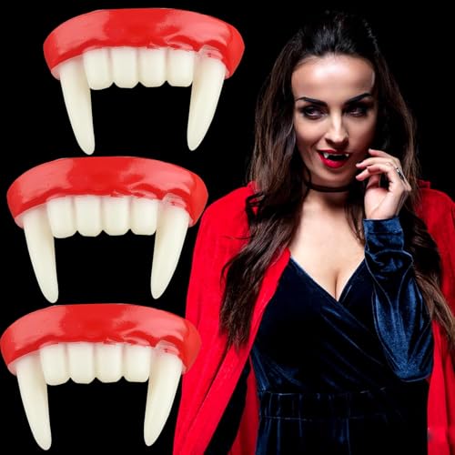 3 Stück Vampirzähne Zähne Halloween Vampirzähne Vampirzähne Gefälschte Zähne Dekorationen Wiederverwendbare Vampirzähne Zähne für Halloween Party Cosplay 3 Stück Vampirzähne Zähne Halloween Vampirzähne Vampirzähne Gefälschte Zähne Dekorationen Wiederverwendbare Vampirzähne Zähne für Halloween Party Cosplay von Chuankefanxing