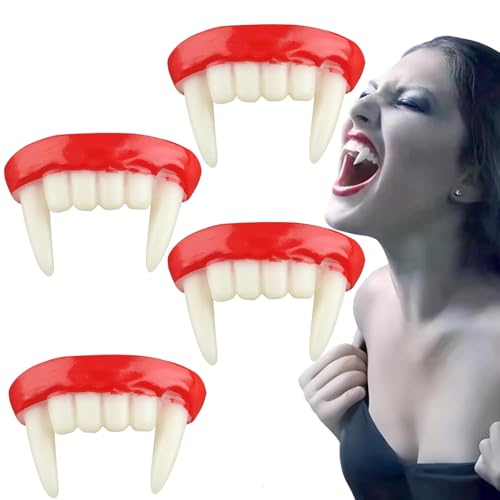 4 Stück Vampirzähne Zähne Halloween Vampirzähne Vampirzähne Gefälschte Zähne Dekorationen Wiederverwendbare Vampirzähne Zähne für Halloween Party Cosplay 4 Stück Vampirzähne Zähne Halloween Vampirzähne Vampirzähne Gefälschte Zähne Dekorationen Wiederverwendbare Vampirzähne Zähne für Halloween Party Cosplay von Chuankefanxing