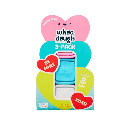 Chuckle & Roar - Whoa Dough Valentine Heart 3 Pack - Kunst und Handwerk - Spaß für Kleinkinder - sicher und allergenfrei - zu Hause oder im Klassenzimmer Geschenk von Chuckle & Roar