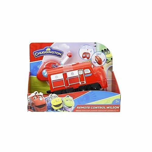 Chuggington EU890701 Radio RC Train Toy, 2-Button Remote Control, with Sounds and Talking Wilson, Red von Chuggington
