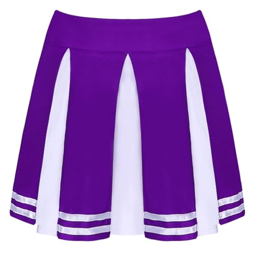 Chukamalilayi Cheerleading-Kostüm für Damen, Musikuniform, Erwachsenenkostüm, Cheerleader-Kostüm, Outfits (violetter Rock, XXL) von Chukamalilayi