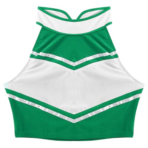 Chukamalilayi Damen Musikuniform Cheerleading Erwachsenenkostüm Cheer Leader Kostüm Outfits (grünes Oberteil, L) von Chukamalilayi