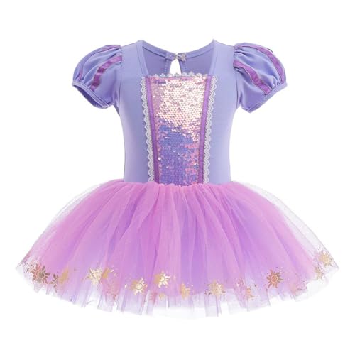 Chukamalilayi Kleinkind Mädchen Prinzessin Ballerina Tutu Kleid Rapunzel Sofia Schneewittchen Frozen ELSA Verkleidung Karneval Halloween (Sofia 002, 110) von Chukamalilayi
