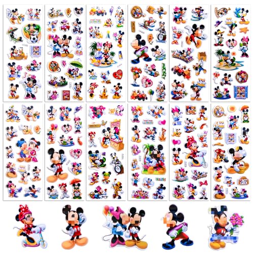 Chukua 12 Stück Mouse Puffy Sticker 3D, Micky Mouse Aufkleber Sticker Wasserfest, Kawaii Sticker Mädchen, Sticker Set Kinder Kindergeburtstag für Skateboards, Bottle, Tablets, Schultaschen, Türen Chukua 12 Stück Mouse Puffy Sticker 3D, Micky Mouse Aufkleber Sticker Wasserfest, Kawaii Sticker Mädchen, Sticker Set Kinder Kindergeburtstag für Skateboards, Bottle, Tablets, Schultaschen, Türen von Chukua