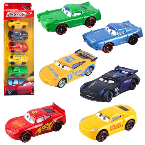 Car Spielzeugauto Set- 6Pcs Metall Auto Spielzeug Lightning Zurückziehen Mini Spielzeugautos Mc- Queen Mini Die Cast Modellauto Fahrzeuge Toy Kinderidee Spielfahrzeuge Geschenk für Kinder ab 3 Jahre Car Spielzeugauto Set- 6Pcs Metall Auto Spielzeug Lightning Zurückziehen Mini Spielzeugautos Mc- Queen Mini Die Cast Modellauto Fahrzeuge Toy Kinderidee Spielfahrzeuge Geschenk für Kinder ab 3 Jahre von Chukua