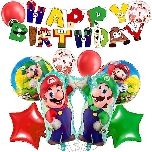 Chukua Geburtstagsdeko Luftballon Girlande Geburtstag Deko Jungen Mädchen mit Super Folienballons Bros Party Balloons Geburtstag Banner für Mar-io Thema Kindergeburtstag Party Supplies Deko Chukua Geburtstagsdeko Luftballon Girlande Geburtstag Deko Jungen Mädchen mit Super Folienballons Bros Party Balloons Geburtstag Banner für Mar-io Thema Kindergeburtstag Party Supplies Deko von Chukua