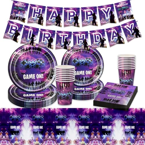 Video Gamer Pappteller Kindergeburtstag Deko-Video Gaming Geburtstag Geschirr Spiel Geburtstagsdeko Spielliebhaber Partygeschirr Fortnit Party Supplies Deko Banner Tischdecke Servietten Teller Tassen Video Gamer Pappteller Kindergeburtstag Deko-Video Gaming Geburtstag Geschirr Spiel Geburtstagsdeko Spielliebhaber Partygeschirr Fortnit Party Supplies Deko Banner Tischdecke Servietten Teller Tassen von Chukua