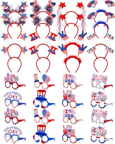 32 Stück 4. Juli Partyzubehör amerikanische Flagge lustige Sonnenbrille patriotische amerikanische Flagge Stirnband Urlaub Sonnenbrille für Unabhängigkeitstag Gedenktag Party Requisiten Kostüm Zubehör 32 Stück 4. Juli Partyzubehör amerikanische Flagge lustige Sonnenbrille patriotische amerikanische Flagge Stirnband Urlaub Sonnenbrille für Unabhängigkeitstag Gedenktag Party Requisiten Kostüm Zubehör von Chunyin