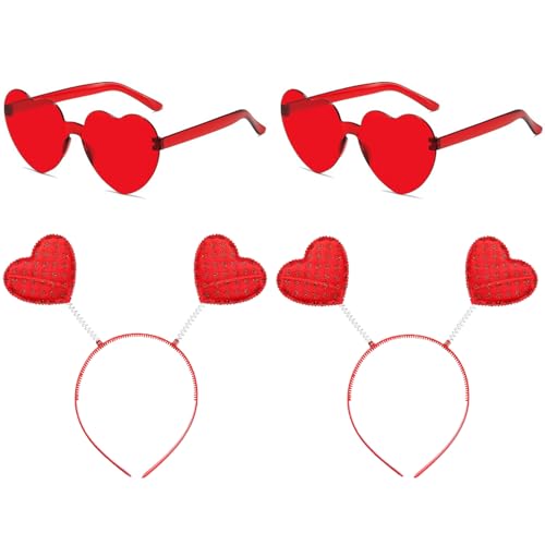 Chyuxinda 2er Liebe Herz Haarreifen und 2er Liebe Partybrille Herz Stirnbänder Faschingsparty Sonnenbrille für Vlentines Tag Hochzeit Junggesellinnenabschied Foto Requisiten Kostüm Party Chyuxinda 2er Liebe Herz Haarreifen und 2er Liebe Partybrille Herz Stirnbänder Faschingsparty Sonnenbrille für Vlentines Tag Hochzeit Junggesellinnenabschied Foto Requisiten Kostüm Party von Chyuxinda