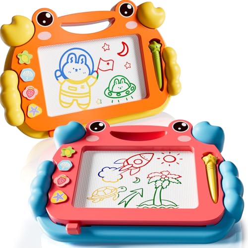 2-Pcs magnetisches Zeichenbrett, Magnet Doodle Board für Kleinkind Mädchen Jungen 3 4 5 6 7 Jahre alte Kinder, Montessori Vorschule pädagogische Reise Spielzeug Geschenk Etch Ein löschbares Schreibpad 2-Pcs magnetisches Zeichenbrett, Magnet Doodle Board für Kleinkind Mädchen Jungen 3 4 5 6 7 Jahre alte Kinder, Montessori Vorschule pädagogische Reise Spielzeug Geschenk Etch Ein löschbares Schreibpad von Ci Vetch