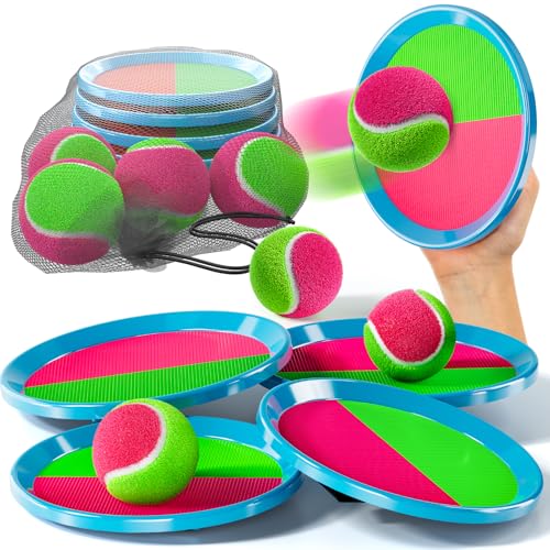 Ci Vetch Wurf und Fangspiel für Kinder ab 3 Jahren Klettball Spiel mit Paddeln & Bällen Outdoor Spielzeug für Garten, Strand & Park Spielspaß für Kinder & Erwachsene Ci Vetch Wurf und Fangspiel für Kinder ab 3 Jahren Klettball Spiel mit Paddeln & Bällen Outdoor Spielzeug für Garten, Strand & Park Spielspaß für Kinder & Erwachsene von Ci Vetch