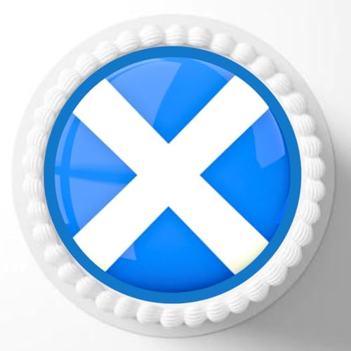 Schottland Flagge Essbare Premium Dicke Süße Vanille, Wafer Reispapier 17,8 cm Kuchen Topper/Dekoration Schottland Flagge Essbare Premium Dicke Süße Vanille, Wafer Reispapier 17,8 cm Kuchen Topper/Dekoration von Cian's Cupcake Toppers Ltd