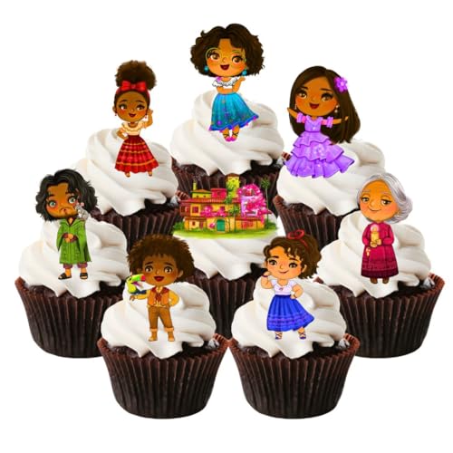 Vorgeschnittene essbare Cupcake-Topper mit Miracle-Familien-Motiv, Oblaten, Verzauberung, Kuchendekorationen, 5 cm, 15 Stück Vorgeschnittene essbare Cupcake-Topper mit Miracle-Familien-Motiv, Oblaten, Verzauberung, Kuchendekorationen, 5 cm, 15 Stück von Cians Cupcake Toppers