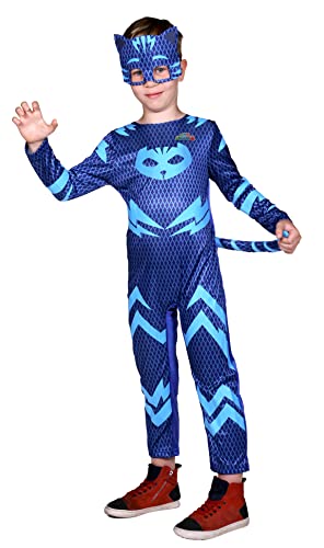 Ciao- Catboy costume disguise baby boy official PJ Masks (Size 2-3 years) with mask, Blau von Ciao