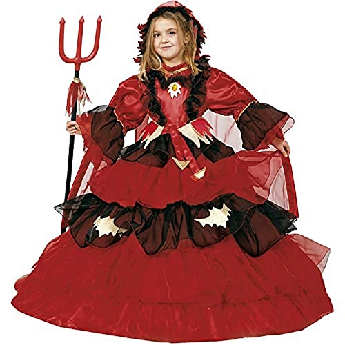 Hello 10125 - Prinzessin Teufel Kostüm Karneval Atelier, 6-8 Jahre, rot von Ciao