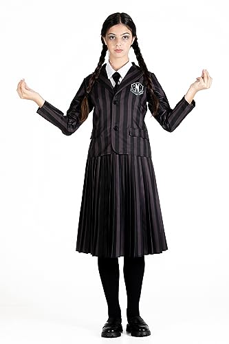 Ciao- Wednesday Addams Nevermore Academy school uniform costume disguise fancy dress girl official Wednesday (Size M) von Ciao