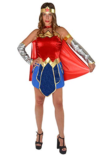 Ciao 11678.M Wonder Woman Disguise, Women, Red, Blue, Size M von Ciao