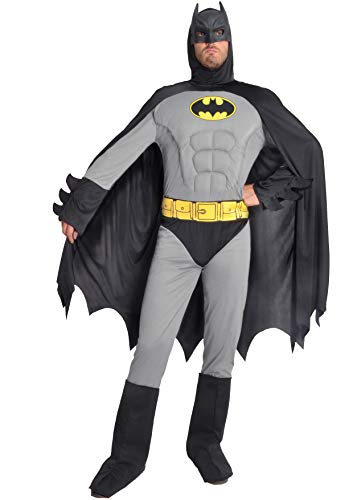 Batman Classic costume disguise adult official DC Comics (Size XL) with padded muscles, Grey, Black Batman Classic costume disguise adult official DC Comics (Size XL) with padded muscles, Grey, Black von Ciao