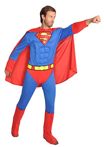 Ciao 11686.L Superman Disguise, Men, Blue, Red, Size L von Ciao