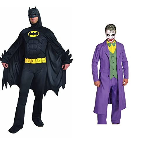 Ciao 11718.L Batman Disguise, Men, Black, Size L & - Joker costume disguise fancy dress adult man official DC Comics (Size L) von Ciao
