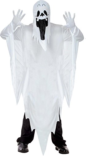 Ciao 16225.XL Geist/Skeleton Ghost Verkleidung Kostüm für Erwachsene, Weiß, Adult (One Size) von Ciao