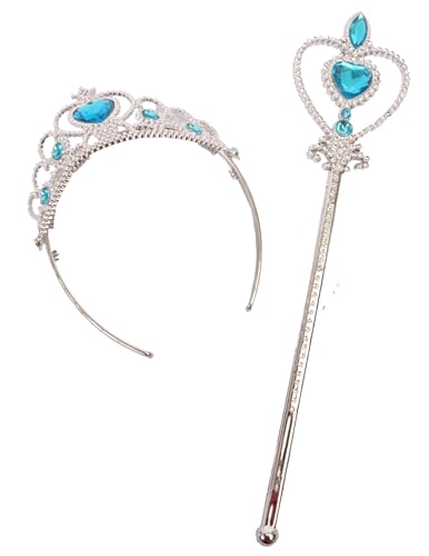 Ciao- Little Princess Jewelry Disguise Kit (tiara and wand), silver/blue von Ciao