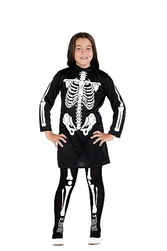 Ciao- Skeleton Girl costume disguise dress (Size 5-7 years) with printed pantyhose von Ciao