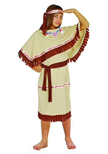 Ciao 61200.L Indische Kostüm Mädchen, braun, L (7-9 anni) von Ciao