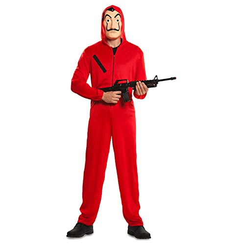 Ciao -Overall und Maske Räuber Original Papier Casa de Papel (Größe Junge) Kostüme, Farbe Rot, 706842-TXS von Ciao