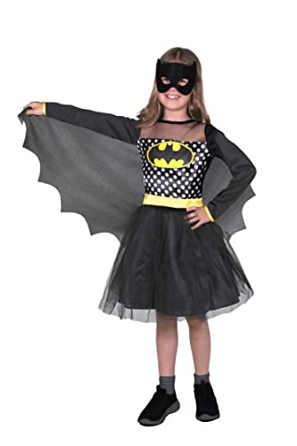 Batgirl Fashion costume disguise girl official DC Comics (Size 8-10 years) with tulle skirt, Black, Yellow von Ciao