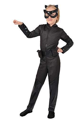 Ciao- Catwoman costume disguise fancy dress child girl official DC Comics (Size 10-12 years), Schwarz von Ciao