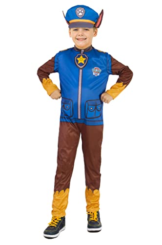 Ciao- Chase costume disguise boy official Paw Patrol (Size 5-7 years) with hat, Blau von Ciao