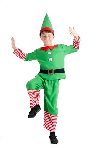 Ciao - Elf Weihnachten Kostüm Kostüm, Farbe Grün, Rot, 5-7 Jahre, 25305 von Ciao