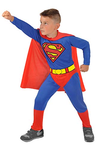 Ciao Kinder und Jugendliche Superman Kinderkostüm Original Dc Comics (Größe 3-4 Jahre) Kost me, Blau / Rot, Jahre (89 cm von den Schultern bis zum Boden) EU von Ciao