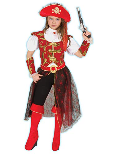 Ciao Mädchen Lady Corsara Bambina Costume (Taglia 7-9 Anni) Kost me, Rot, Jahre EU von Ciao