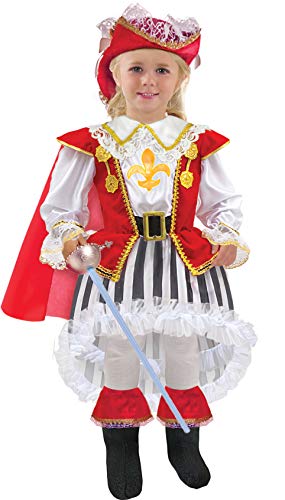 Ciao 55024.4-5 Musketeer Disguise, Girls, Red, White, 4-5 Anni von Ciao