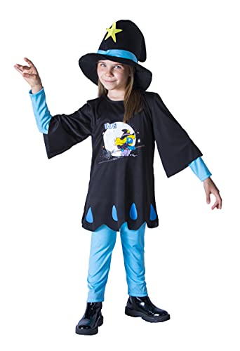 Ciao 14589.2-3 Smurfette Witch Halloween Special Edition Costume Girl Official Smurfs (Size 2-3 Years) with hat The Disguise, Blue, Black, Jahre von Ciao