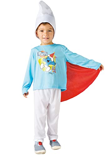 Smurf costume disguise boy official Smurfs (Size 4-5 years) with cape von Ciao