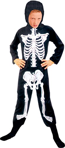 Ciao 61044.L Skeleton Kinderkostüm, Unisex-Kinder, Cartoon, schwarz/weiß, 7-9 years von Ciao