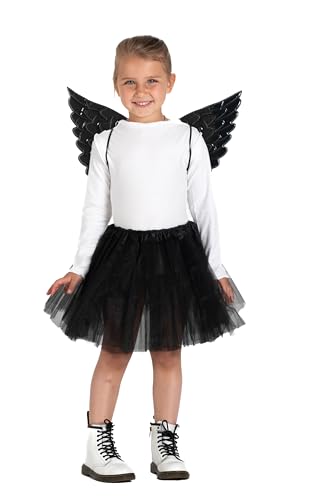 Ciao- Schwarzer Engel Black Angel Verkleidungsset Kit (Flügel, Tüll-Rock) von Ciao