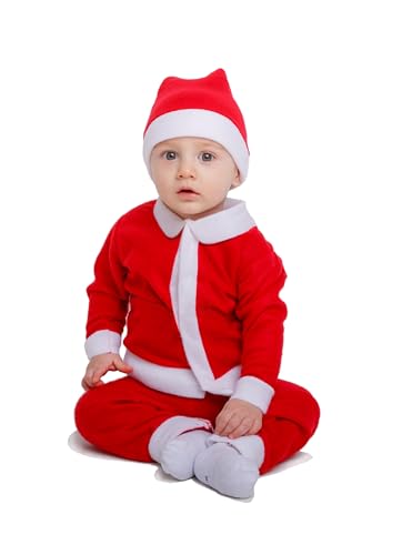 Ciao - Weihnachtsmann-Kostüm, Farbe Rot, Weiß, 6-12 Monate, 25024.6-12 von Ciao