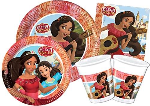 Ciao Y4330 Elena of Avalor Party Table Set, Red, Blue, 24 Personen von Ciao