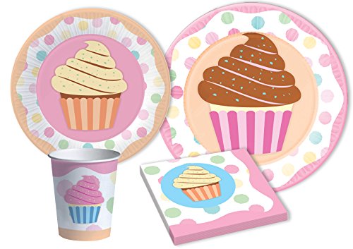 Ciao Y4639 Partygeschirr Party-Set (Pappteller, Bucher, Servietten), Multicolor, 24 Personen von Ciao