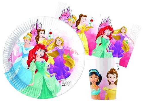 Ciao Y5067 Disney Princesses Party Table Set, Multicolor, 24 Personen von Ciao