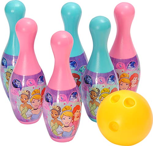 Disney Prinzessinnen Spielset 6 Kegeln (H 21 cm) Kunststoff mit 2 Kugeln von Ciao
